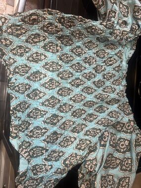 Maurices Light Aqua Smocked Tank Top